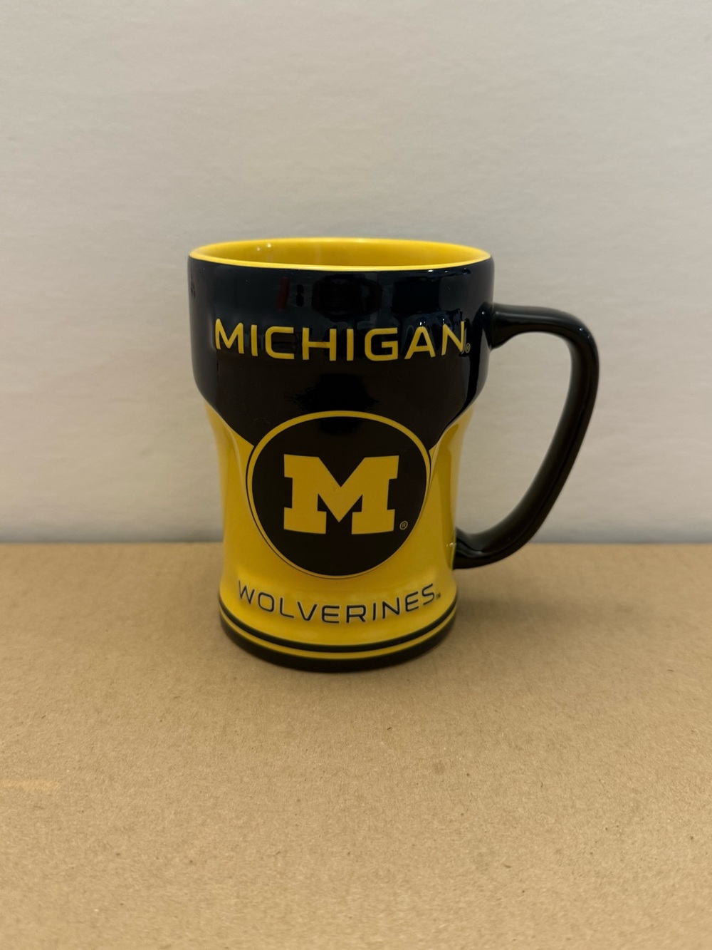 Michigan Wolverines Ceramic Coffee Mug Navy Yellow